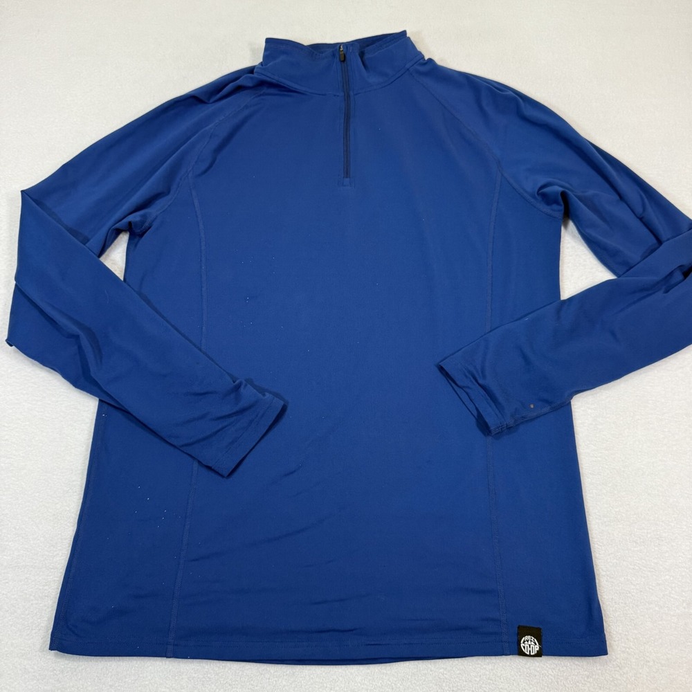 REI Coop Pullover Men Large‎ Blue Quarter Zip Lightweight Performance Outdoor